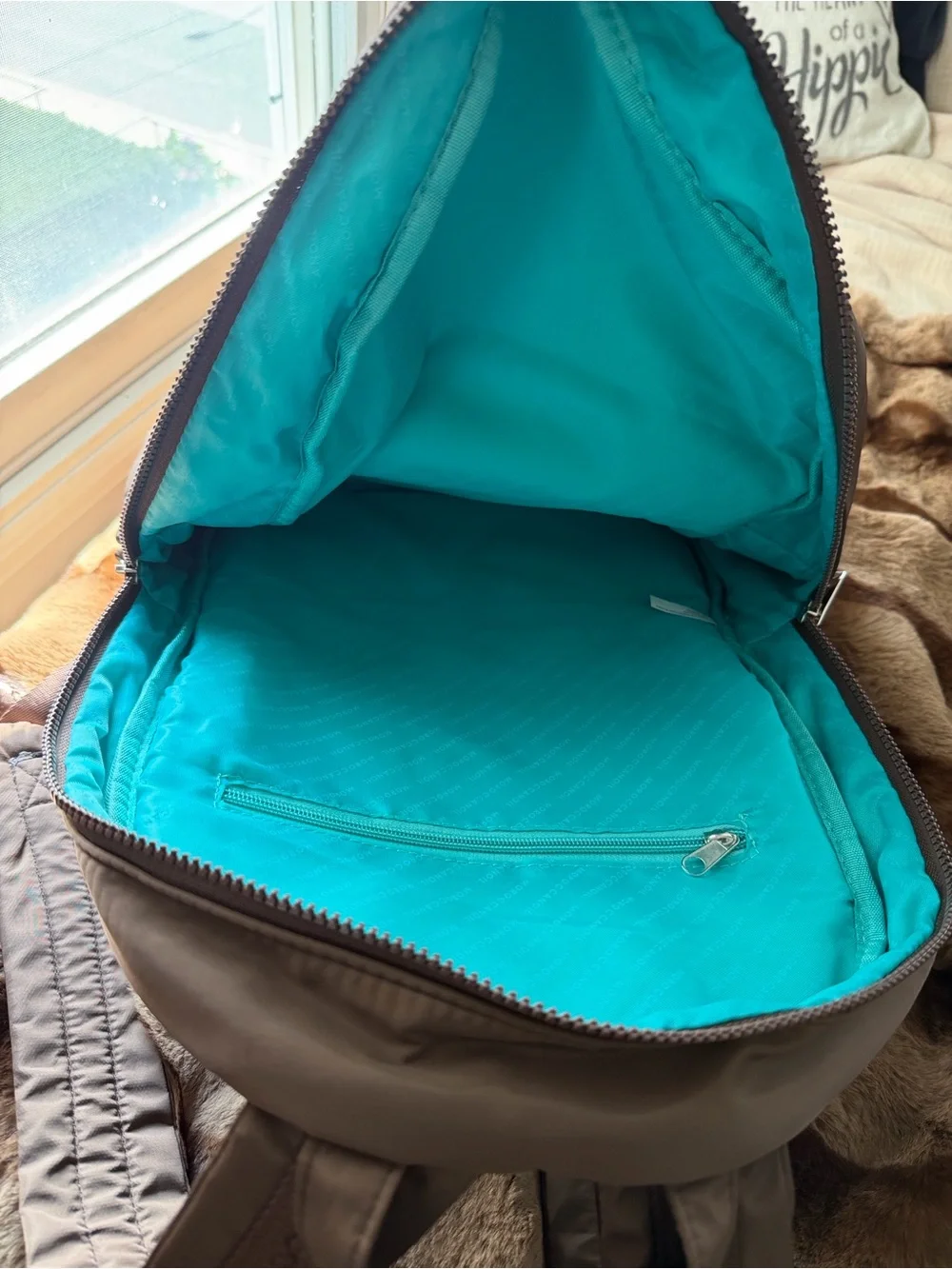 Moroccanoil Taupe Nylon Everyday Backpack